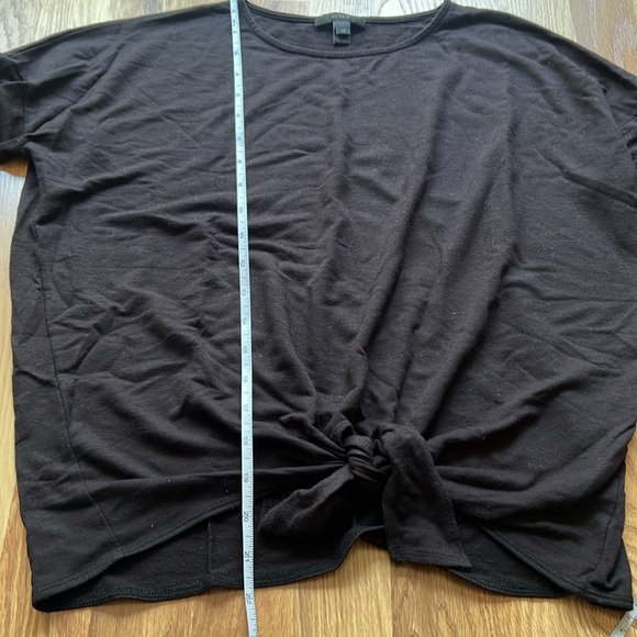 J. Crew Black Tie Front Long Sleeve Tee - Picture 8 of 11